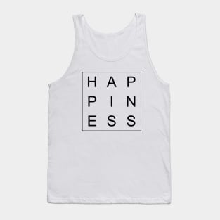 minimalist and simple design happiness word Tank Top